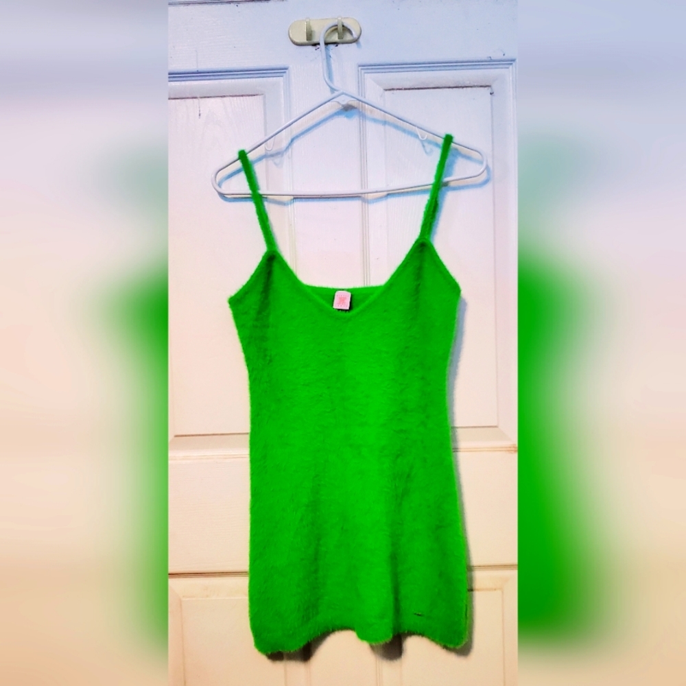 Green fleece dress